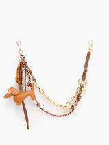 Dubbele Bag Charm Teckel Viamailbag Bruin long charm L